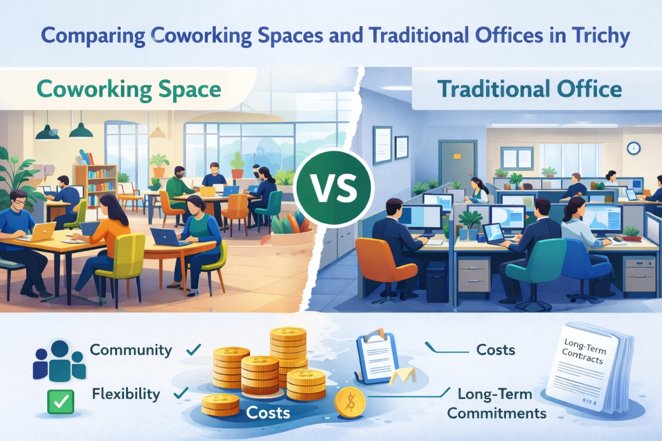 Comparing Coworking Spaces and Traditional Offices in Trichy