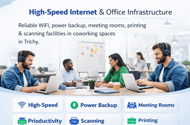 High-Speed Internet and Office Infrastructure in Coworking Spaces in Trichy